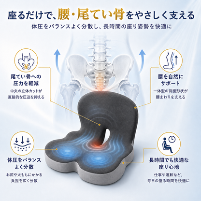 CoccyFlex™ - 整形外科の知見に基づき座った瞬間から違いを実感