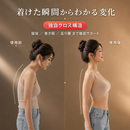 SpineLine™ — SNSで話題沸騰中の姿勢矯正ブラで猫背の痛みにさよなら