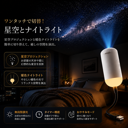StellarNite™ - 天井いっぱいの星空で 心ほどける癒しの時間